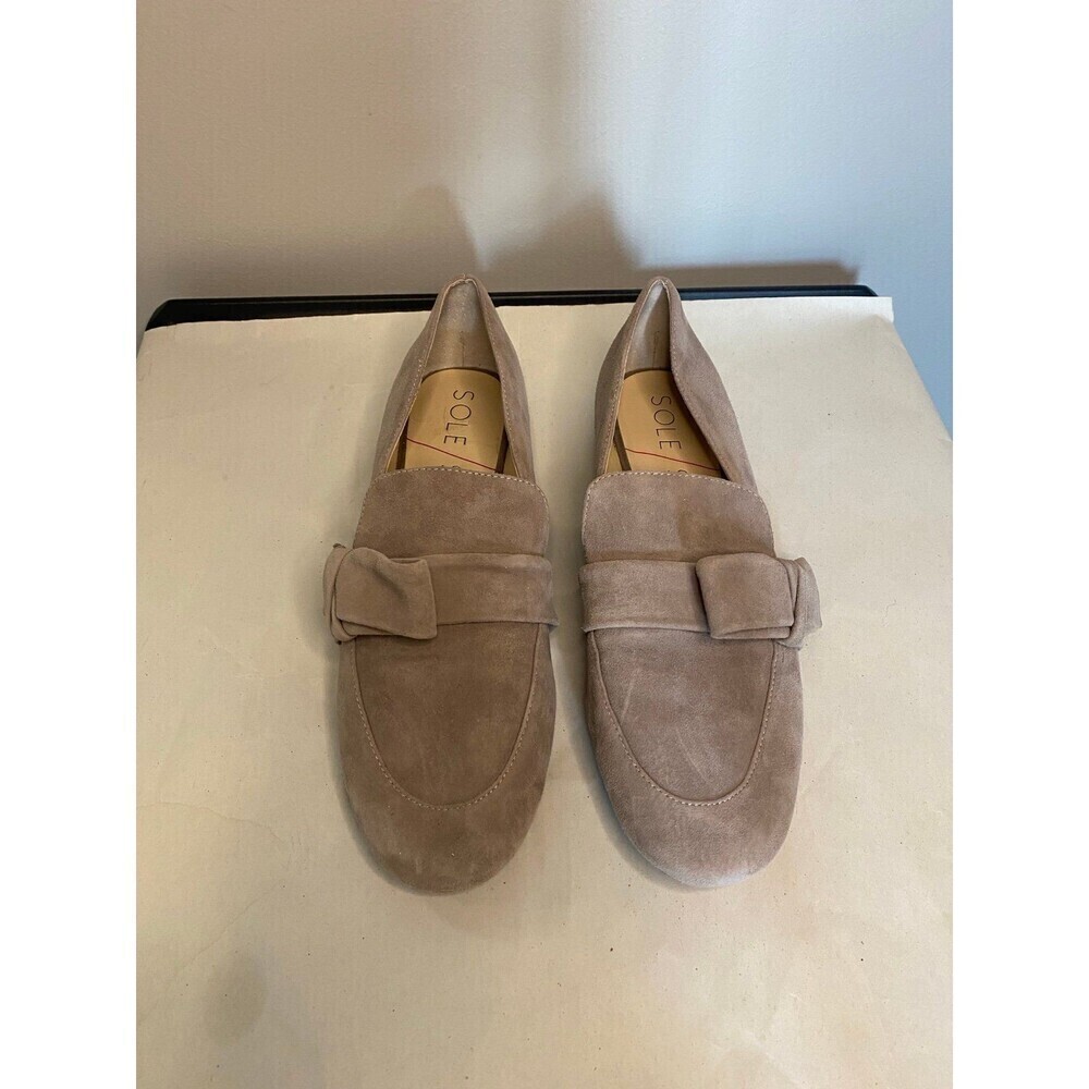 Sole Society taupe leather flats/loafers